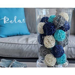 Decorative Balls For Bowls Cottage Beach Decor Centerpiece Vase Table Decoration